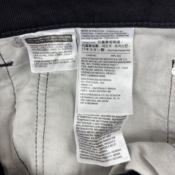 Levis Mens Black Western Fit Jeans W38 L29 Stretch Black  Denim - Picture 13 of 15